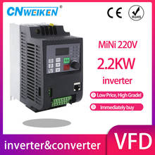 Mini vfd 1.5kw 2.2kw 220V vector Variable Frequency Inverter for Motor speed drive converter 2024 - buy cheap