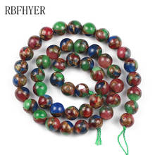 Rbfhyer 6 8 10 12mm natural colorido nepal pedra contas soltas para fazer jóias diy charme pulseira colar 2024 - compre barato