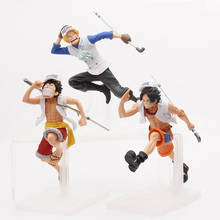 Японские фигурки героев аниме Q Version, ONE PIECE Monkey D. Luffy PortgasD Ace Sabo модель игрушки фигурка собирать подарки 2024 - купить недорого