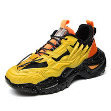 Zapatillas de deporte de suela gruesa para hombre, calzado deportivo reflectante para exteriores, transpirable, para entrenamiento y correr, 9 2024 - compra barato