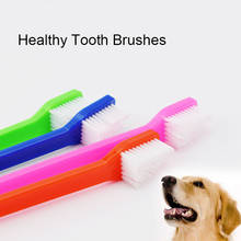 2pcs Teeth Cleaning Pet Cat Dog Tooth Brush for Dogs 22cm Long Handle Finger Brush For Pet Dog Cat Healthy Two Heads Toothbrush 2024 - buy cheap