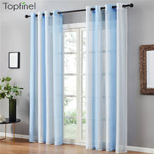 Gray Sheer Tulle Curtains Stripe Voile Curtains For Living Room Bedroom Window Modern Cafe Curtains Blinds Drapes Topfinel 2024 - buy cheap