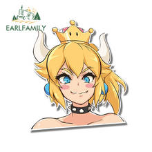 EARLFAMILY 13cm x 9.5cm for Bowsette Spirit Car Sticker Funny JDM Sticker Creative Stickers Trunk Pull Flower Accessories 2024 - buy cheap