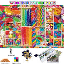 Colorful Sweet Puzzles 1000 Pieces Wooden Jigsaw Puzzle for Adults DIY Assembly Puzzle Toys Kids Educational Puzzles Nice Gifts 2024 - buy cheap
