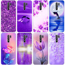 Capa de silicone para celular xiaomi purple, capinha macia para xiaomi redmi note 10 9 pro max 10s 9s 8t 8 8a 9 9a 9c 9t k40 pro 5g 2024 - compre barato