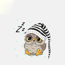 Lovely Cartoon Car Sticker Lovely Owl with Hood Sleeping Auto Decoration PVC Decal for Hyundai Toyota Kia Audi ,13cm*13cm 2024 - buy cheap