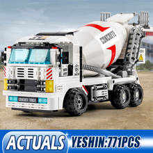 Yeshin-Camión de cemento de alta tecnología QL0239 para niños, camión de construcción, juguetes, bloques de construcción, regalos de cumpleaños 2024 - compra barato