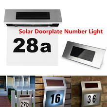 Solar Light LED House Number Illumination Doorplate Lamp House Number Outdoor Lighting Porch Lights Solar Rechargeable Battery 2024 - buy cheap