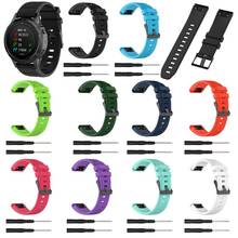 Correa clásica de silicona suave para reloj inteligente, pulsera de ajuste rápido de 22mm para Garmin fenix6 fenix5 fenix3 fenix2, con herramienta de grano suave 2024 - compra barato