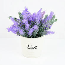 Flores artificiales de lavanda para decoración del hogar, planta de plástico para sala de estar, lavanda, 12 Uds. 2024 - compra barato