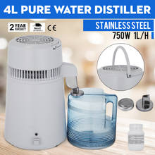 Destilador de agua de acero inoxidable, 4L, 750W, 110V/220V 2024 - compra barato