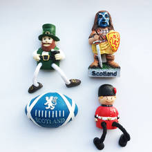 British Scottish Fridge Magnets Tourism Souvenir Magnetic Refrigerator Stickers 3D Resin Craft Gift Home Decoration 2024 - buy cheap