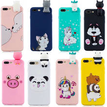 For iPhone 5 5s 6 6s 7 8 Plus X XS XR XS Max 11 Pro / 12 13 Pro Max 3D Toy Cute Cartoon Animal Phone Case Back Cover Shell Skin 2024 - buy cheap