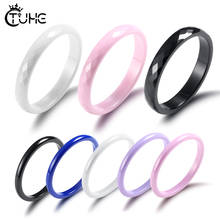 8pcs/Set 2mm 3mm Smooth Cut Surface Ceramic Rings For Women Waterproof Jewelry Minimalist Wedding Gift Never Fade Never Scratch 2024 - buy cheap