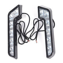 2 x brilhante 6led super branco carro lâmpada de condução nevoeiro 12v drl luz circulação diurna moda 2024 - compre barato