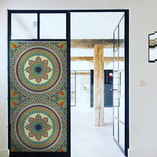 Gs034 mandala mandala janela de vidro filmes decoração da casa privacidade porta de vidro adesivo decoração da sua casa 2024 - compre barato