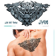 Tatuagens grandes adesivas de arte corporal temporária falsas 3d para homens e mulheres adolescentes, touro, tatuagens temporárias no peito para meninas realistas (1 folha) 2024 - compre barato