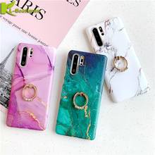 Marble Phone Case na For Huawei P40 Pro P30 P20 Lite P 30 Pro Mate 30 20 Pro Case Matte Soft IMD Phone Back Cover Ring Kickstand 2024 - buy cheap