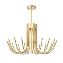 All copper postmodern creative minimalist chandelier light luxury art living room dining room bedroom hotel chandelier 2024 - buy cheap