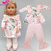 43cm new born baby doll clothes trousets 18 inch girl doll clothes pajama set doll toys wear 2024 - buy cheap