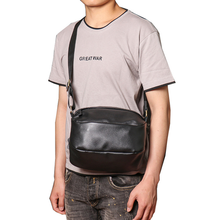 Bolsa de ombro masculina, bolsa pequena de couro genuíno de vaca, bolsa transversal de ombro da moda 2024 - compre barato
