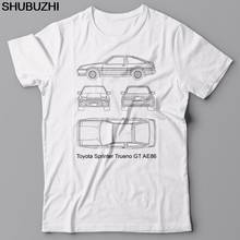 À venda nova moda verão impressão t camisa masculina hachiroku ae86 t-camisa-japão carro sprinter trueno gt ae 86 jdm hachi-roku t camisa 2024 - compre barato