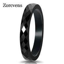 Черно-белые широкие светлые керамические кольца KOtik для женщин кольцо с вырезанной поверхностью Модные женские ювелирные изделия 2024 - купить недорого