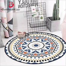 Carpets for Living Room Blue Diamond Circle Pattern Round Carpet Bedroom Rug Nordic Decoration Home Baby 100% Polyester 2024 - buy cheap