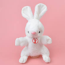 Marionetas de mano de conejo blanco para niños, muñeca de Animal de dibujos animados, guante para niños, marioneta de mano, conejo de peluche, juguetes para dedos para niños 2024 - compra barato