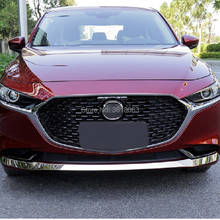 Для 2019 2020 Mazda 3 Передняя крышка двигателя декоративная отделка бампер рамка автомобиля Стайлинг внешние аксессуары 2024 - купить недорого
