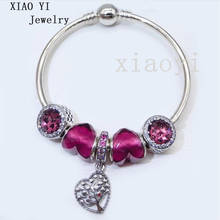 XiaoYI 2020 new 100% S925 red love glass tree of life charm temperament high quality Bracelet surprise for girlfriend female 2024 - buy cheap