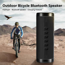 Alto-falante poderoso led x3 bluetooth para bicicleta, portátil, sem fio, para ar livre, com base para carregar, lanterna e suporte para bicicleta 2024 - compre barato