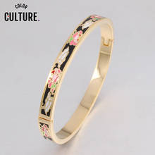 Enamel Jewelry Stainless Steel  Opened Bangles for Women Top Quality Retro handmade bracelet mother present 2024 - buy cheap