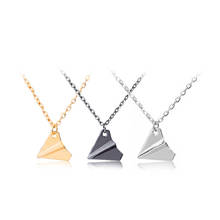 MIQIAO Stainless Steel Titanium One Direction Paper Plane Pendant Chains Necklace for Men Women Fans Hip Hop Friend Gift Jewelry 2024 - buy cheap