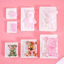 7 Pcs/Set Bear Shape Keychain Crystal Epoxy Resin Mold Earrings Pendant Silicone Mould DIY Crafts Jewelry Necklace Casting D0UB 2024 - buy cheap