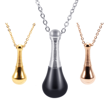Collar de joyería de moda europea y americana, botella de perfume de acero de titanio unisex, compatible con fiesta, 2021 2024 - compra barato