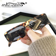 WHO CUTIE-gafas de sol rectangulares para hombre y mujer, anteojos de sol de estilo Vintage, de diseñador de marca, marco Rectangular estrecho, a la moda, 2021, S448 2024 - compra barato