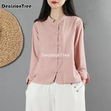 Qipao tradicional para mujer, blusa de traje tang, top retro informal de estilo chino, blusa tradicional china, tops qipao 2021 2024 - compra barato