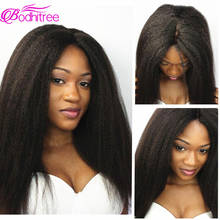 13x1 4x1Kinky Straight Wig 28 Inch T Part Lace Wig Human Hair Wigs For Women Pre Plucked With Baby Hair 250 Density Lace Wig 2024 - buy cheap