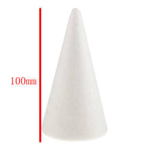 Prettyia 20x White Foam Ornament Polystyrene Cone Shape DIY Crafts Decor Painted Modelling Foam Party Decoration Christmas Gift 2024 - buy cheap