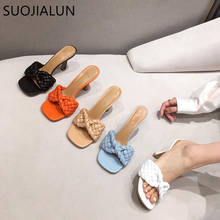 SUOJIALUN-Sandalias de tacón alto fino para mujer, zapatos de vestir, calzado de verano, a la moda, 2021 2024 - compra barato