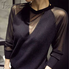 2020 Spring Autumn New Black Color Women Blouse M-4XL Female Blouses 2024 - buy cheap