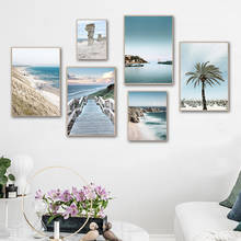 Ocean Sea Beach Bridge Canvas Poster Nordic Nature Seascape Wall Art Print Painting Scandinavian Living Room Decoration Picture 2024 - buy cheap