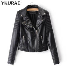 Women Faux Leather Jacket PU Female Coat Motorcycle Biker Streetwear Punk Jackets Fashion Turndown Collar Casual Outerwear FL005 2024 - buy cheap