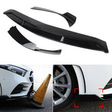 Car Front Bumper Lip Chin Spoiler For Mercedes Benz W177 A-Class A200 A160 2019 2020 Sport Styling Glossy Black ABS Plastic 2024 - buy cheap