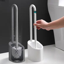 Tpr escova de banheiro de plástico, acessórios conjunto de limpeza, escova para limpeza de banheiro, limpeza doméstica, cabo longo, escova de limpeza 2024 - compre barato