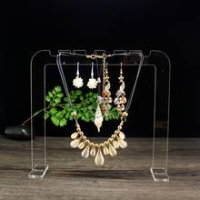 Acrylic Necklace Display Stand Earring Holder Jewelry Showing Case Necklace Organizer Rack Earring Storage Shelf 2024 - buy cheap