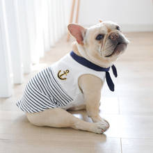 Cotton Pet Dog Clothes Navy Style Dog Costume Leisure French Bulldog Dogs Clothing For Small Medium Dogs Tshirt Puppy Costume 2024 - buy cheap