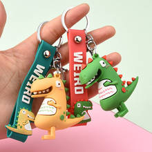 Cartoon Ugly Cute Dinosaur PVC Keychain Pendant 3D Dinosaur Pendant Pendant Activity Gift Dropshipping 2024 - buy cheap