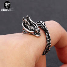 Wholesale Vintage Punk Dragon Ring Chunky Metal Biker Rock Cool Animal Dragon Ring Gothic Valentine's Day Boyfriend Gift Party 2024 - buy cheap